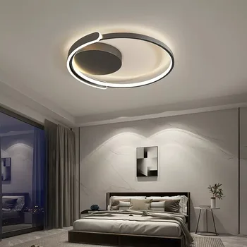 Современный светодиодный потолочный светильник для спальни, гостиной, столовой, кухни, Люстра с регулируемой яркостью, Минималистичный светильник для освещения помещений