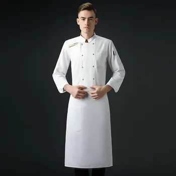 Спецодежда шеф-повара Короткая мужская летняя одежда для кухни, столовой отеля, ресторана, женская с длинным рукавом
