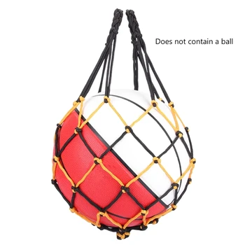 Сумка с футбольной сеткой, нейлоновые сетчатые сумки для мячей, баскетбольная сумка для хранения, сетчатые сумки для одиночной игры, волейбольная сетчатая сумка для улицы