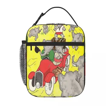 Сумка-тоут Babar The Elephant In Africa для ланча, ланч-бокс, детские сумки для ланча для женщин
