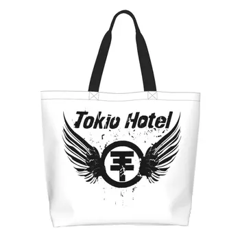 Сумка-тоут для певицы Tokio Hotel Band, большой емкости, товары в стиле харадзюку, стильная женская сумка через плечо