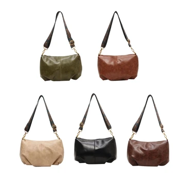Сумки через плечо для женщин, сумочка-хобо, клатч на молнии, большая вместительная сумочка с широким ремешком, сумочка на ремне