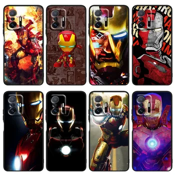 Супергерой Marvel Lron Man Для Xiaomi Mi 13 12 12X12S 11T 11i 11X11 HyperCharge Pro Ultra Lite Черный Силиконовый Чехол Для Телефона