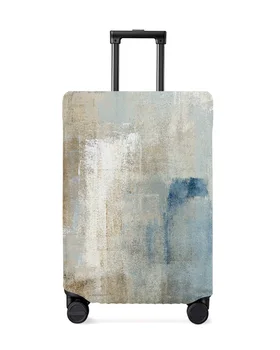 Текстурный чехол для багажа с абстрактной масляной живописью, эластичный чехол для чемодана, пылезащитный чехол для багажа для 18-32-дюймового дорожного чемодана