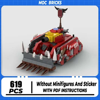 Технические кирпичи Moc Знаменитая игровая модель башни танка Строительные блоки Подарки Игрушки для сборки механических танков своими руками