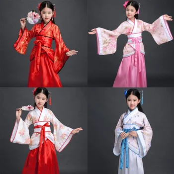 Традиционные китайские платья для женщин, вышивка для вечеринки Феникса, Танцевальные новогодние костюмы Hanfu Cheongsam Для девочек