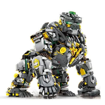 Трансформационный Механический Робот MOC Set Cool Mechanical Giant Ape Mecha Transformation Puzzle Сборка Строительных Блоков Мальчик Игрушка В Подарок