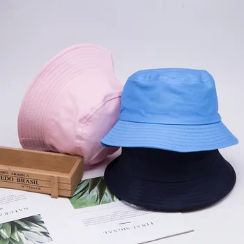 Уличные женские шляпы-ведра, летняя солнцезащитная кепка Унисекс, рыболовная кепка, хлопковая шляпа для загара, Рыбацкие пляжные шляпы-ведра