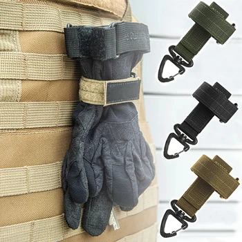 Уличные тактические многофункциональные нейлоновые перчатки с предохранительным крючком, зажим для предотвращения потери, кольцо для подвешивания на веревке для скалолазания