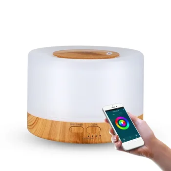 Умный WiFi Увлажнитель воздуха с Диффузором эфирного масла для Ароматерапии объемом 500 мл, подключаемый к Tuya, Alexa и Google Home с помощью 7 светодиодных цветов