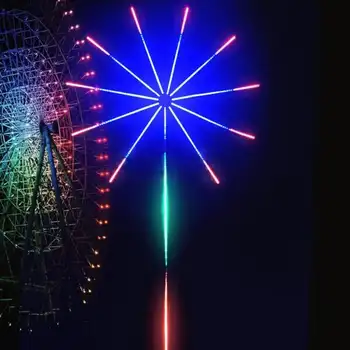 Фейерверк Светодиодная лента RGB Управление звуком Симфонический Фейерверк Свадебное Рождественское Управление музыкой Полный комплект Dream Meteor Lamp