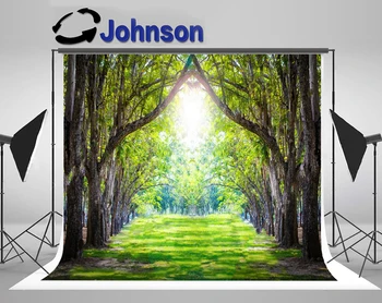 Фон для волшебного леса JOHNSON Green Tunnel, Высококачественная компьютерная печать, живописный фон для фотостудии