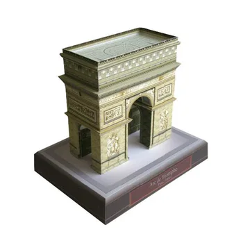 Франция, Триумфальная арка, знаменитое здание, 3D бумажная модель, игрушка ручной работы