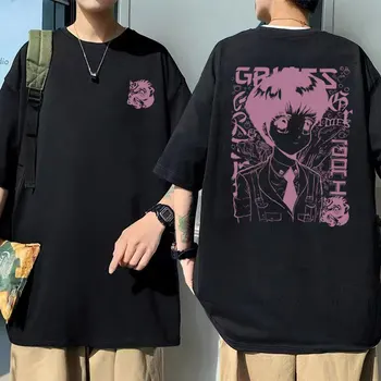 Футболка Grimes Anime Girl, Мужская модная футболка, мужская Манга, Винтажные топы из чистого хлопка с коротким рукавом, мужские футболки Оверсайз, уличная одежда, футболки
