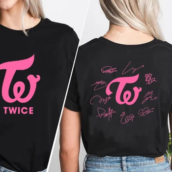 Футболка Twice Ready To Be Tour Женская Хлопковая Футболка Kpop С коротким рукавом Tzuyu Mina Dahyun Nayeon Graphic Tee Cotton Oneck Clothing