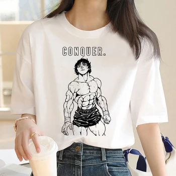 Футболки Yujiro Hanma Baki, женские дизайнерские футболки с комиксами для девочек, уличная одежда y2k