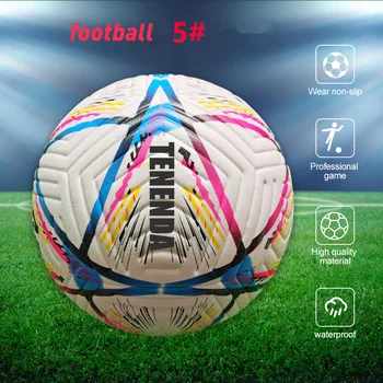 Футбольный мяч стандартного размера 5 из полиуретановых гранул, устойчивый к скольжению Бесшовный футбольный мяч для детей и взрослых, тренировочный матч