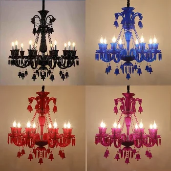 Хрустальный Подвесной светильник TEMAR в роскошном стиле, Европейская лампа-свеча, Художественная Гостиная, Ресторан, Спальня, Вилла, Люстра