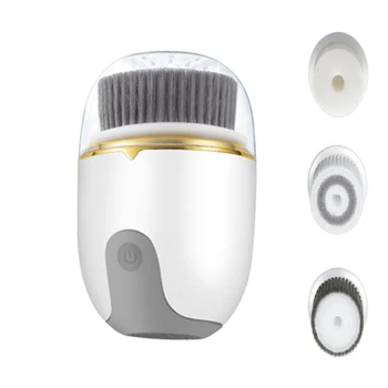 Электрическая щетка для умывания 3 в 1, ультразвуковая щетка для чистки лица, перезаряжаемая через USB автоматическая щетка для глубокой очистки, инструмент