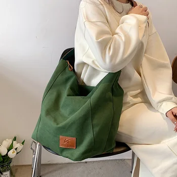 Японская холщовая сумка через плечо большой емкости, новые модные литературные Художественные женские сумки для отдыха, женские сумки через плечо